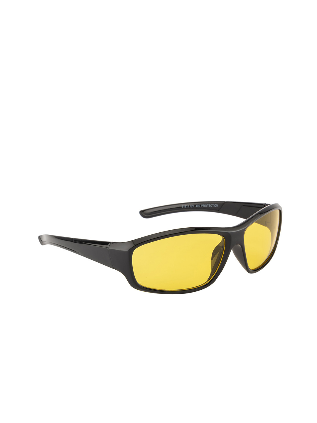 

YK Unisex Kids Yellow Lens & Black Sports Sunglasses with UV Protected Lens