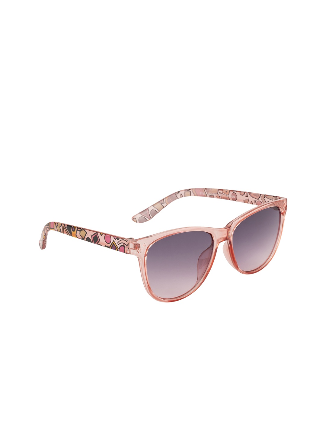 

YK Unisex Kids Grey Lens & Red Wayfarer Sunglasses with UV Protected Lens, Peach