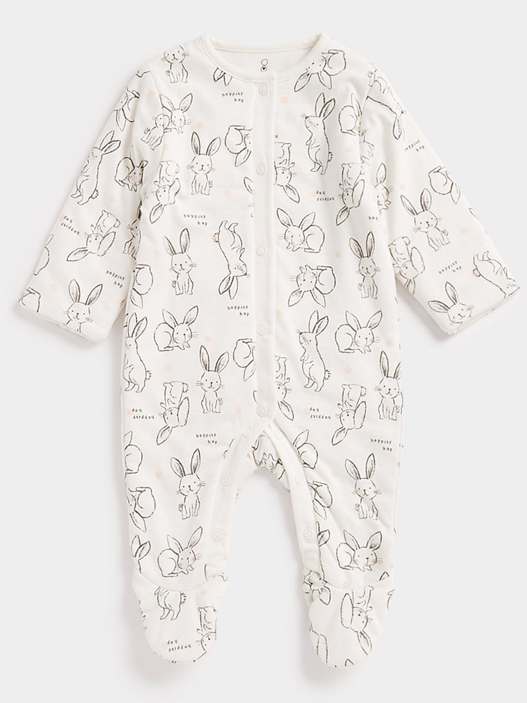 

mothercare Infants Printed Pure Cotton Sleepsuits, White