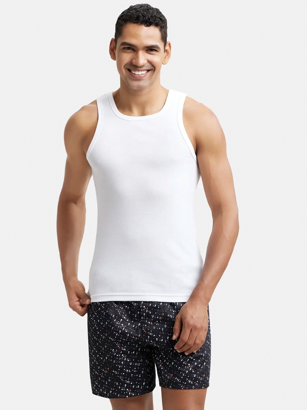 

Jockey Men Combed Cotton Solid Innerwear Vest, White