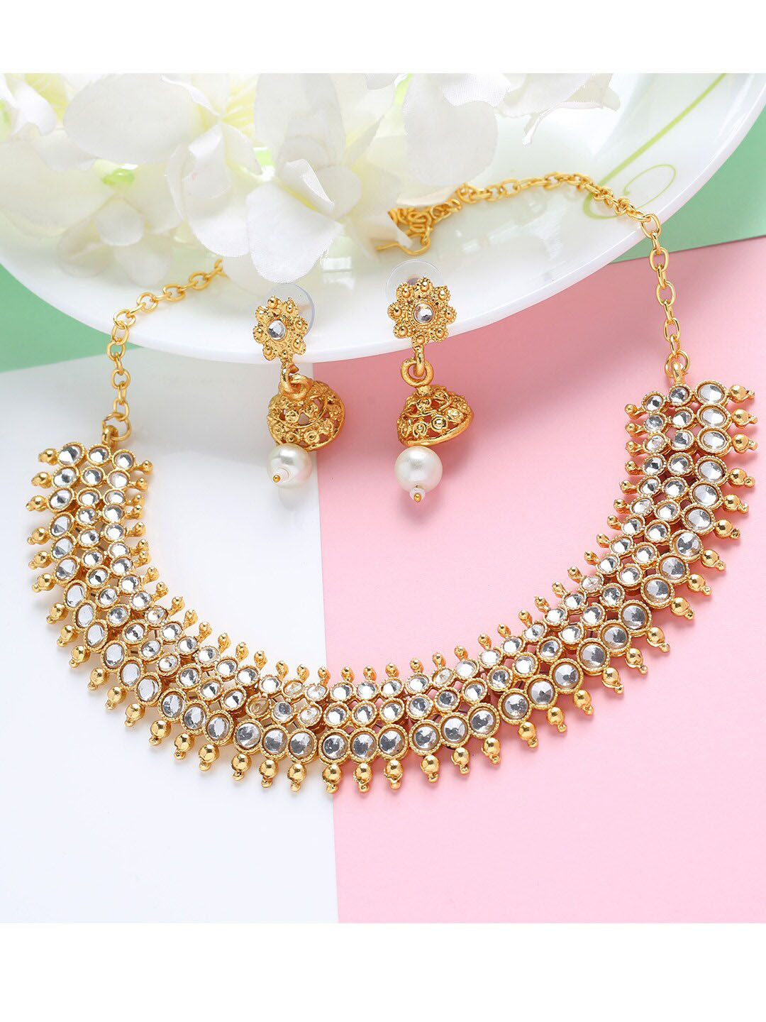 

MAD CLUB Gold-Plated & White Jewellery Set