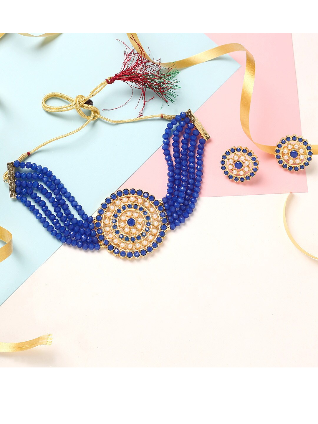 

MAD CLUB Gold-Plated Blue Jewellery Set