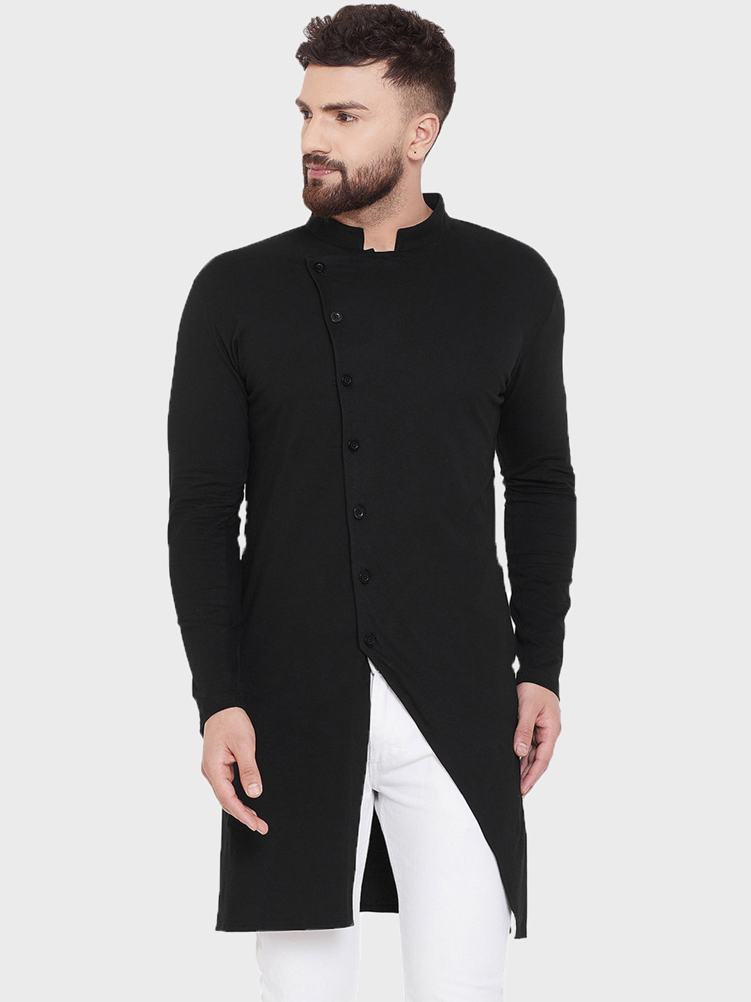 

Hypernation Men Black Kurta