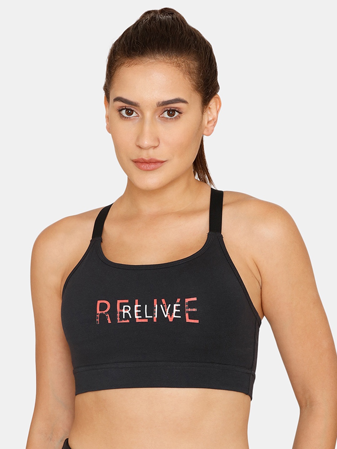 

Zelocity by Zivame Women Black Sports Bra