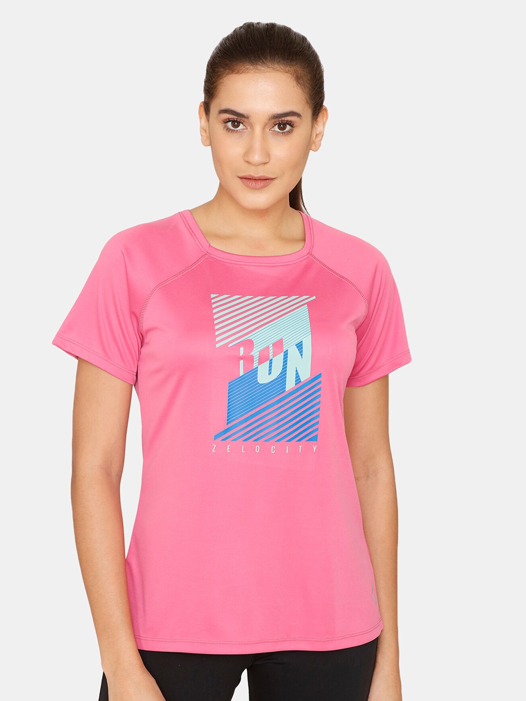 

Zelocity by Zivame Pink Print Top