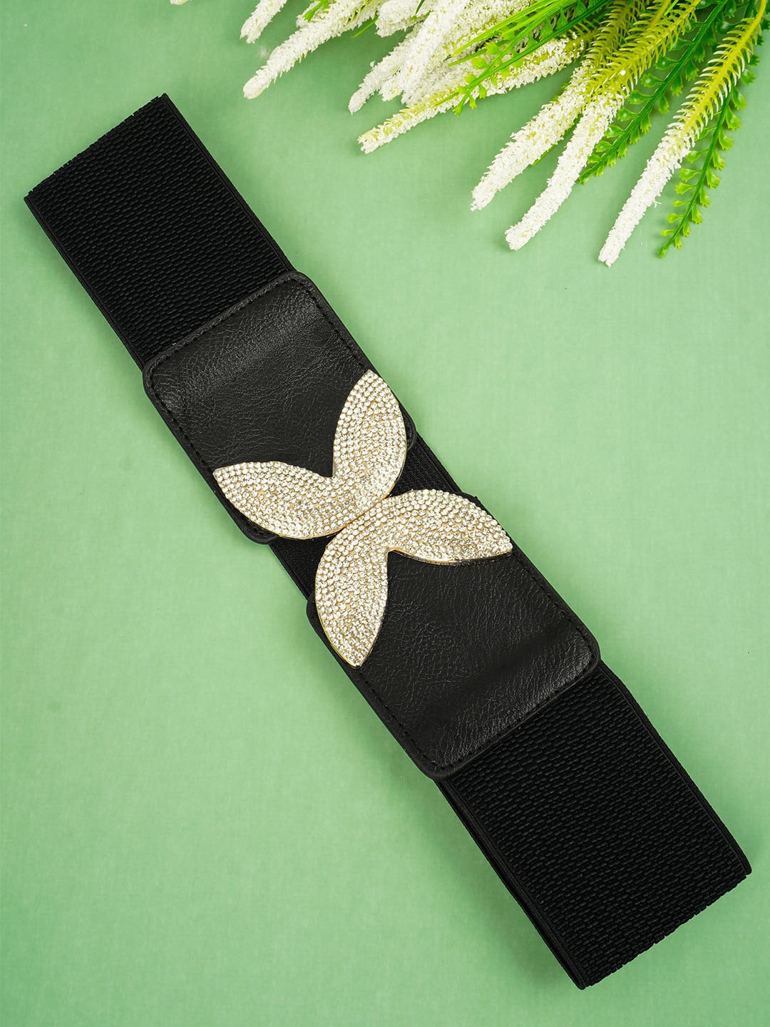 

Ferosh Women Black Embellished Belt