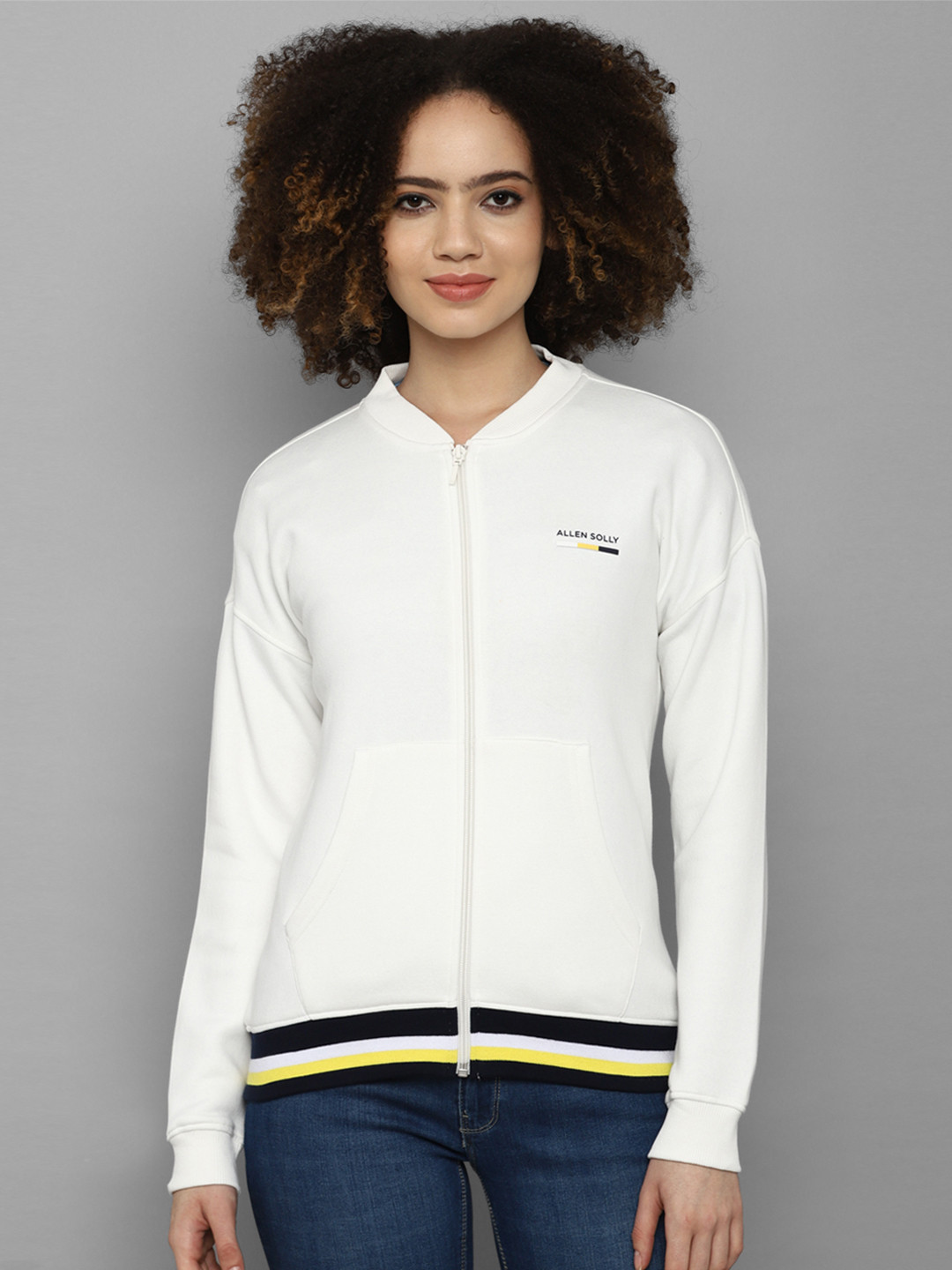 

Allen Solly Woman Women White Solid Sweatshirt