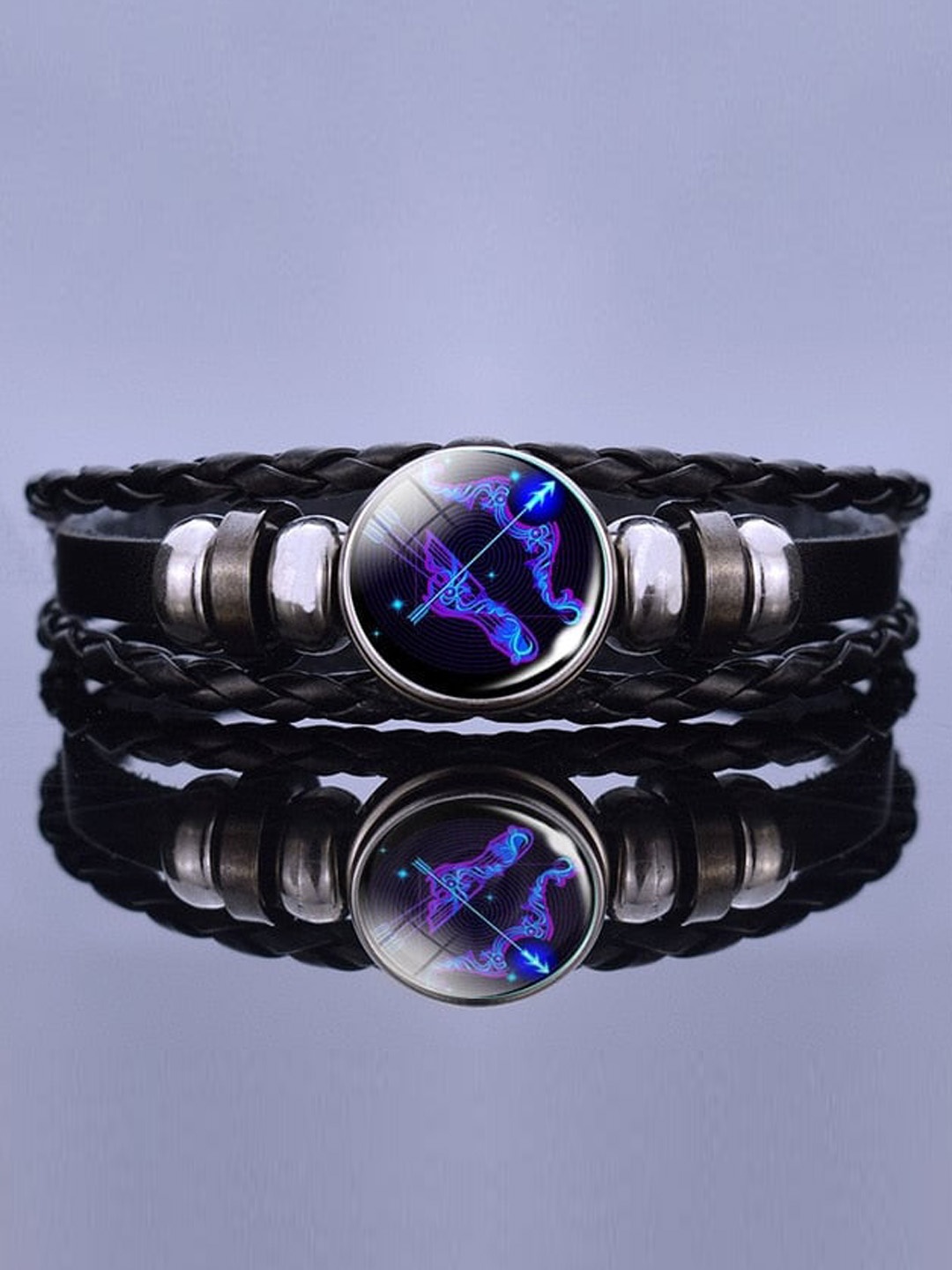 

CHOCOZONE Men Black & Blue Wraparound Bracelet