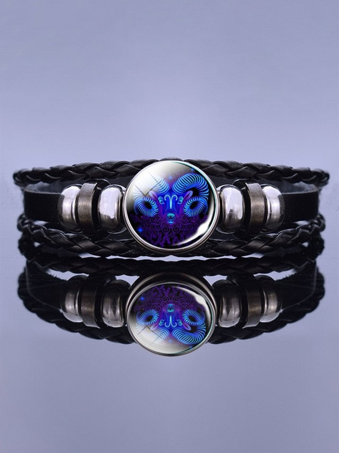 

CHOCOZONE Men Black & Blue Wraparound Bracelet