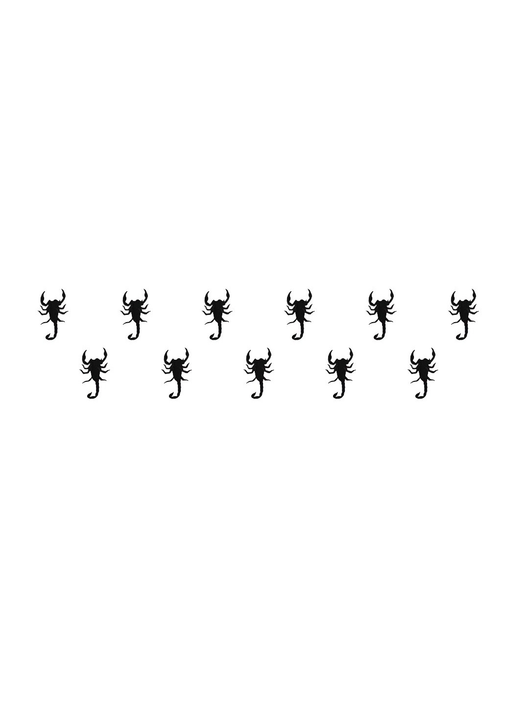 

Comet Busters 11 Pcs Black Scorpion Shaped Reusable Bindi