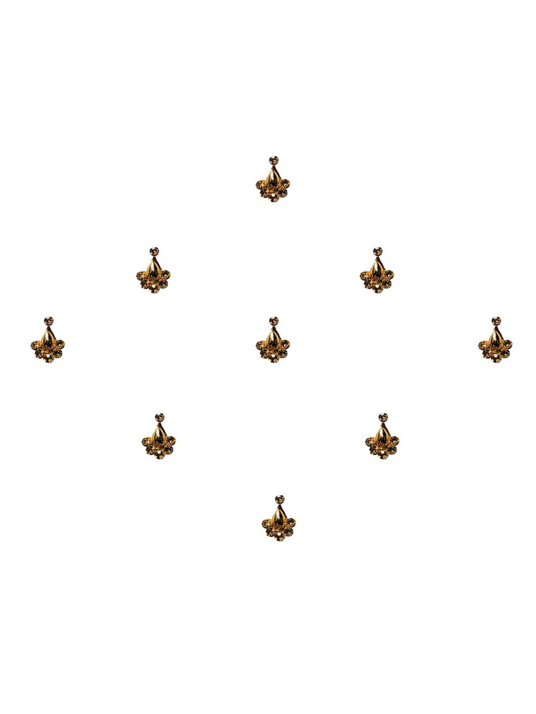 

Comet Busters Women Pack Of 9 Bindi, Gold
