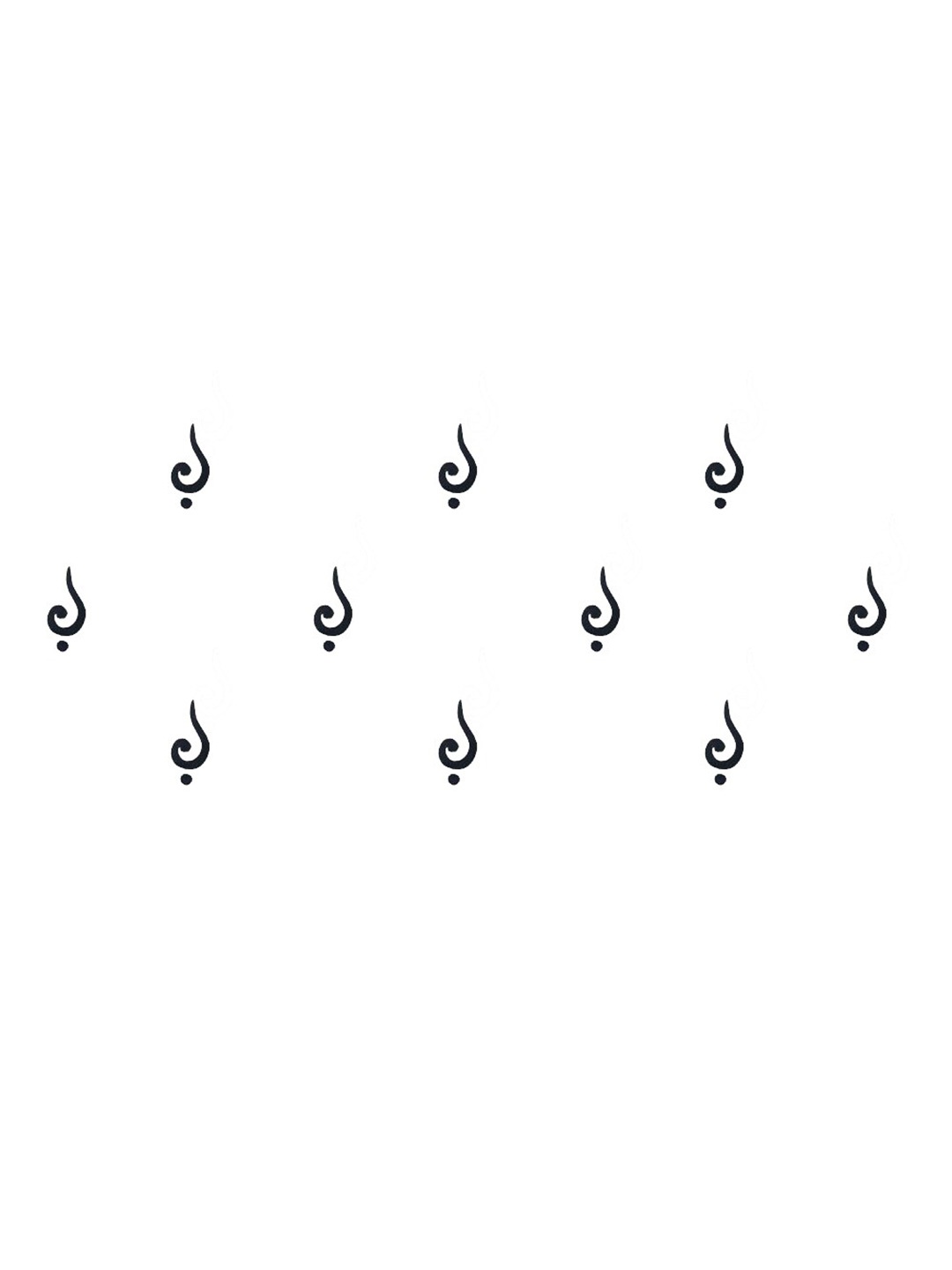 

Comet Busters Set of 10 Designer Bindis - Black