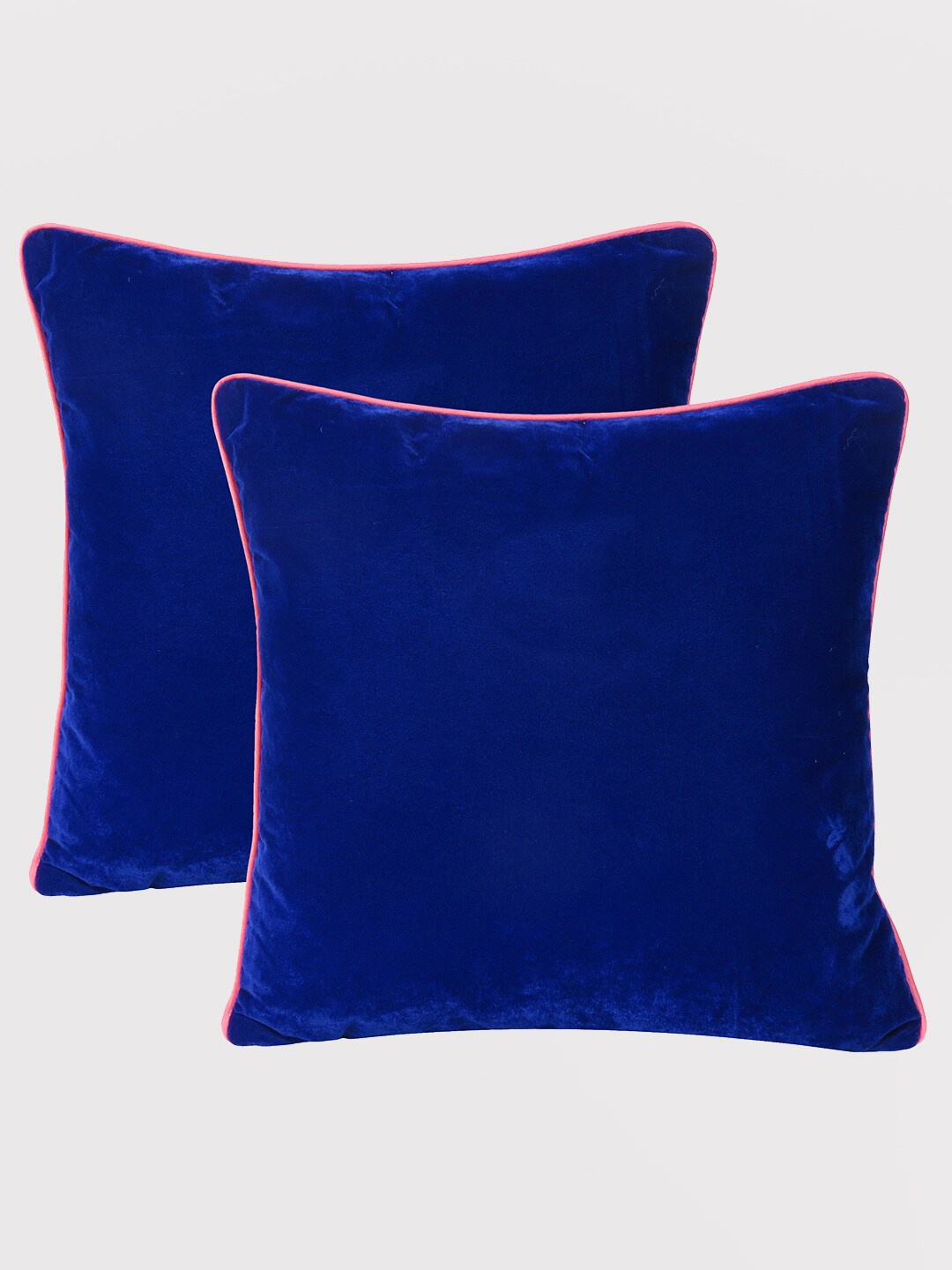 

OUSSUM Royal Blue Set of 2 Velvet Square Cushion Covers