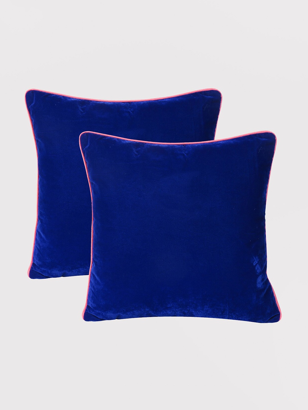 

OUSSUM Royal Blue Set of 2 Velvet Square Cushion Covers