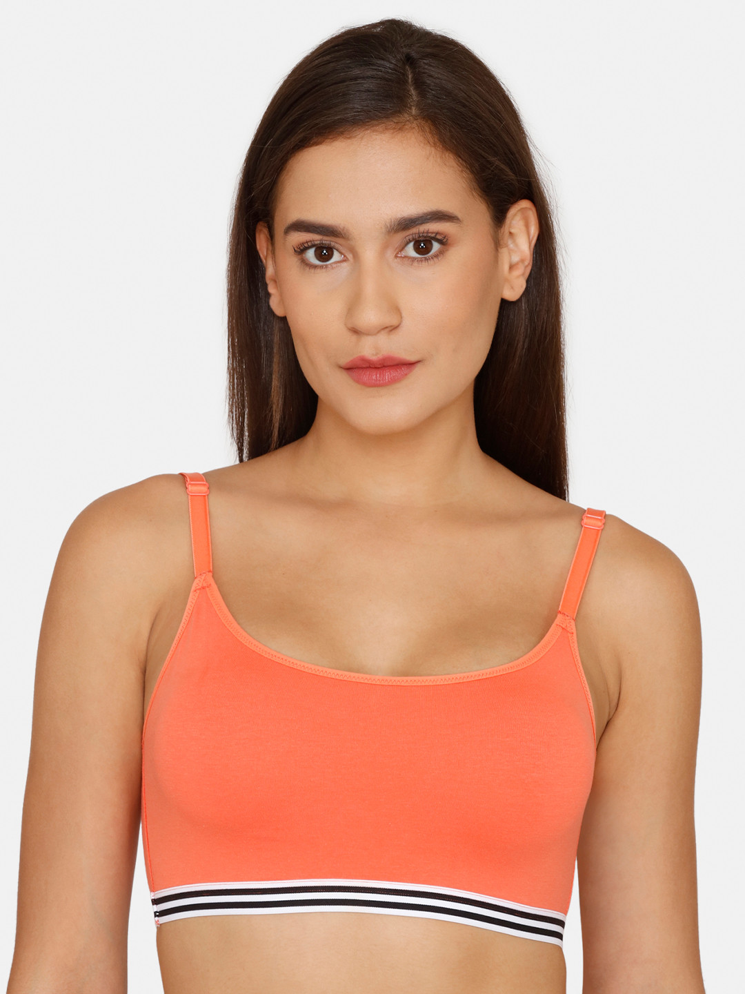 

Zivame Women Orange Solid Bralette Bra