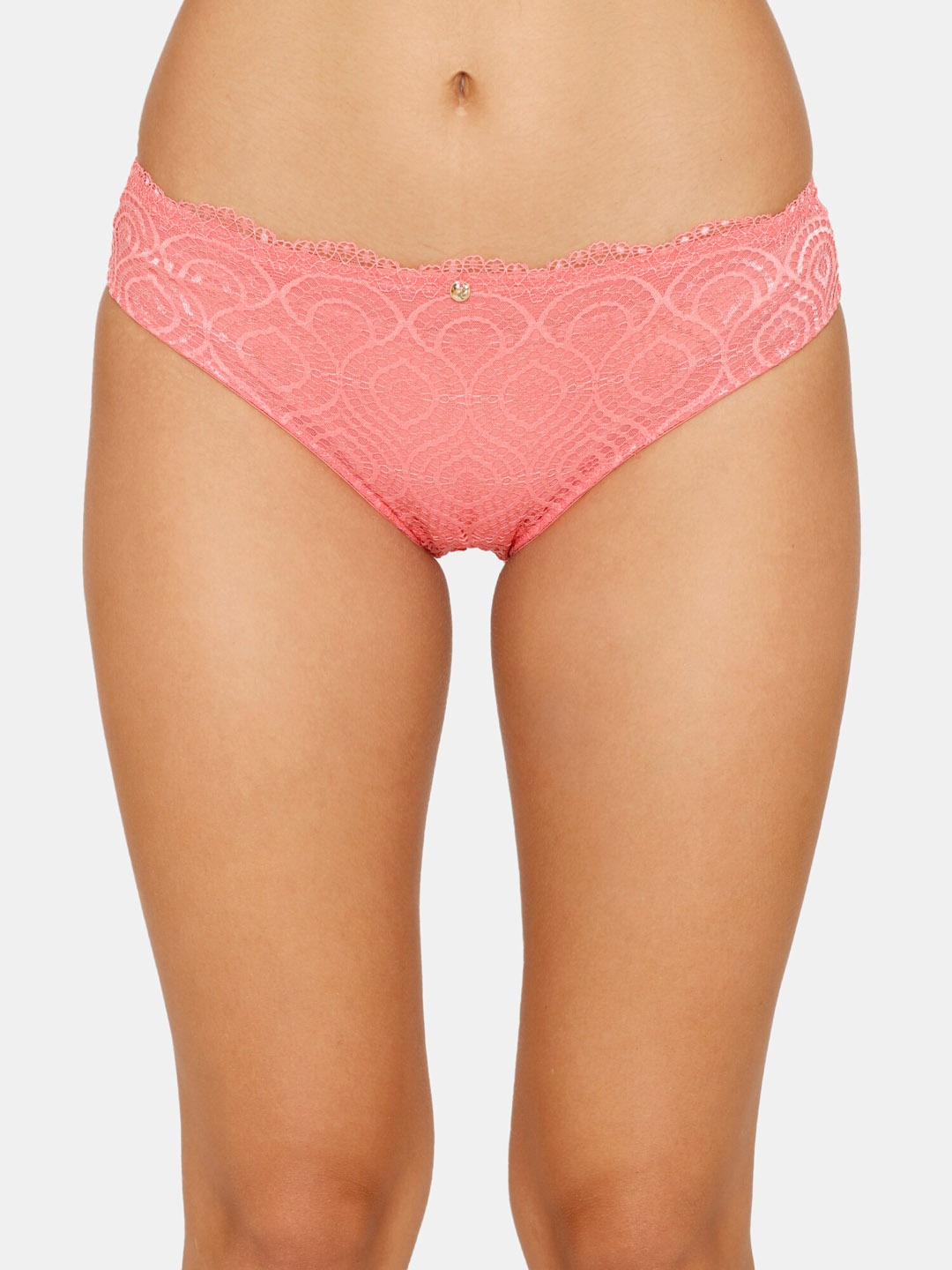 

Zivame Women Pink Abstract Printed Pure-Cotton Bikini Briefs