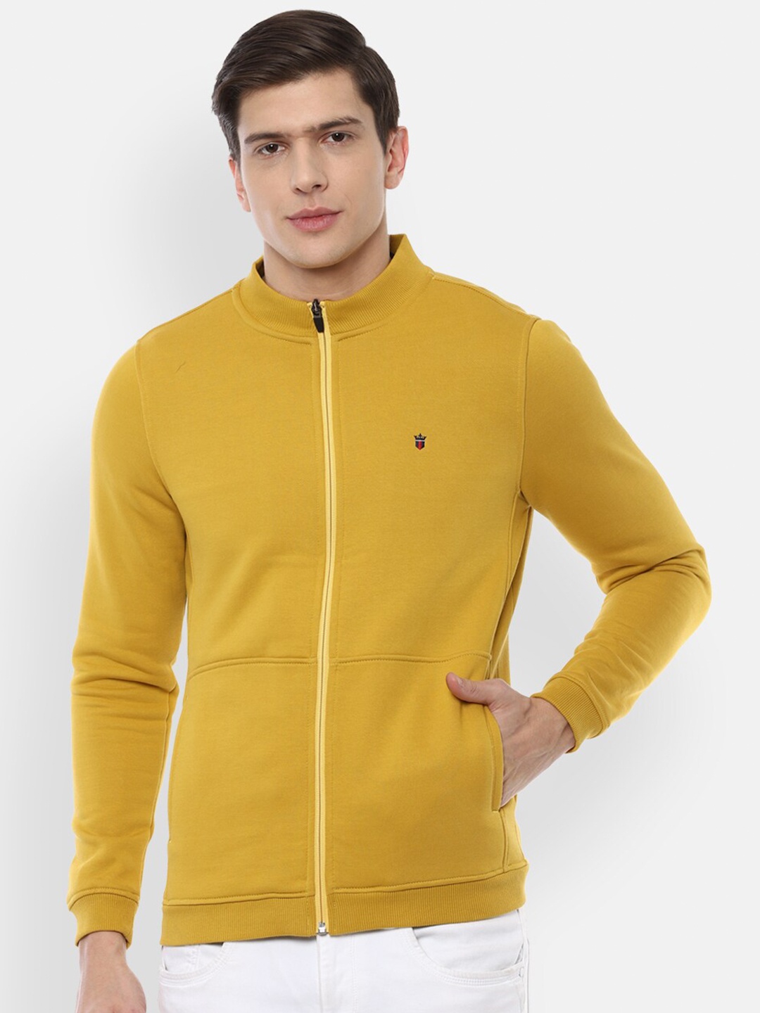 

Louis Philippe Sport Men Yellow Solid Sweatshirt