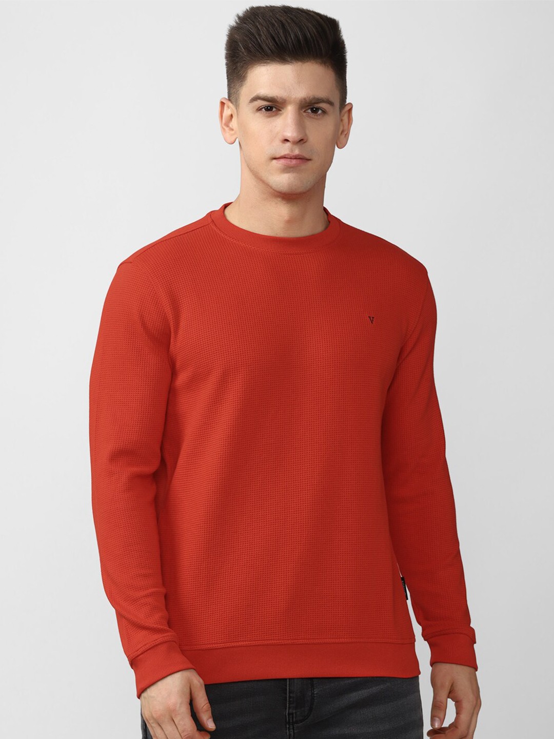 

Van Heusen Sport Men Red Solid Sweatshirt