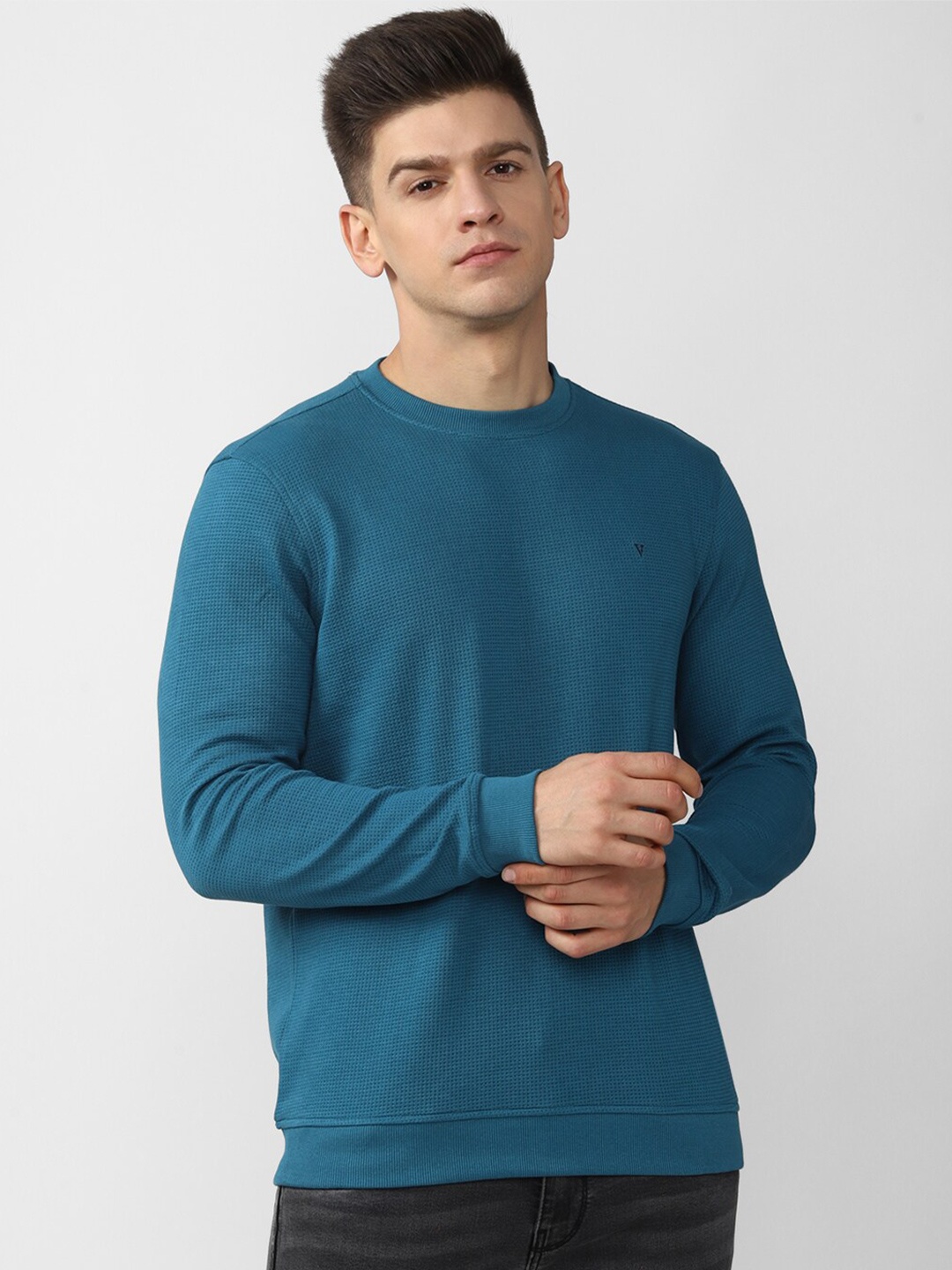 

Van Heusen Sport Men Blue Self Design Sweatshirt
