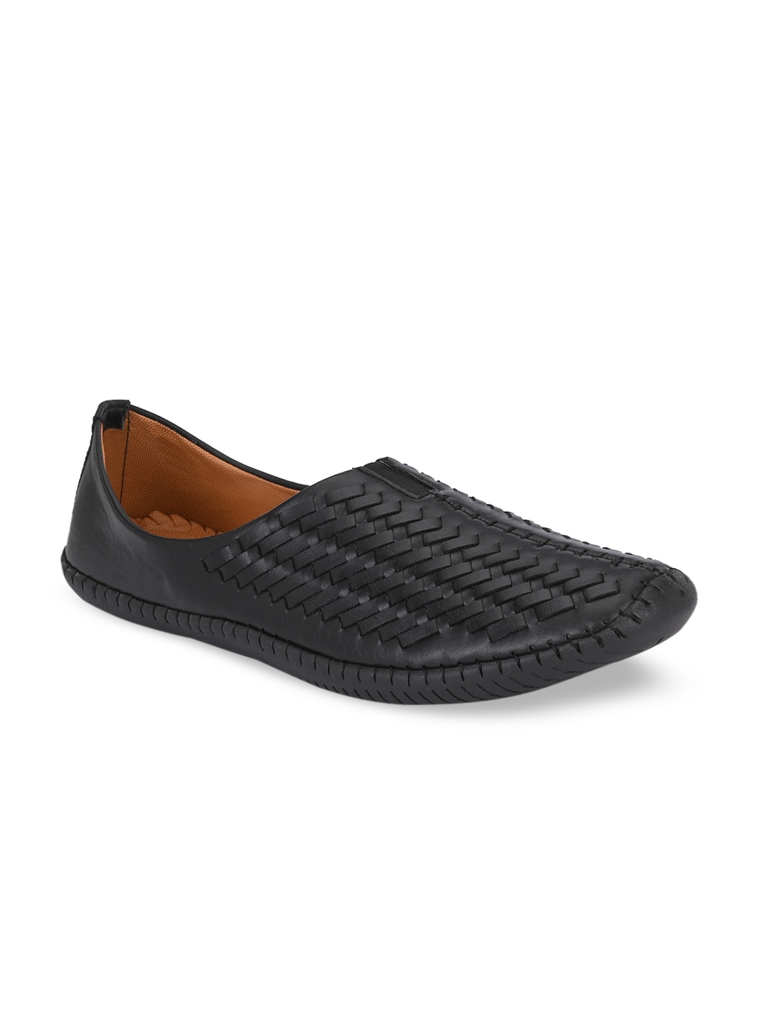 

Azzaro Black Men Black Textured Mojaris