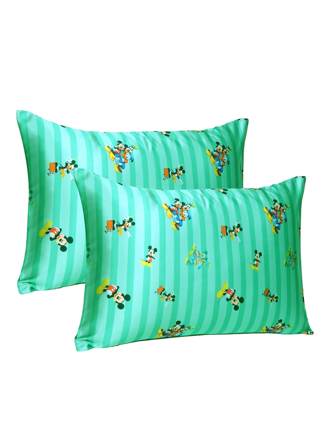 

OUSSUM Set of 2 Green Printed Pillow Covers
