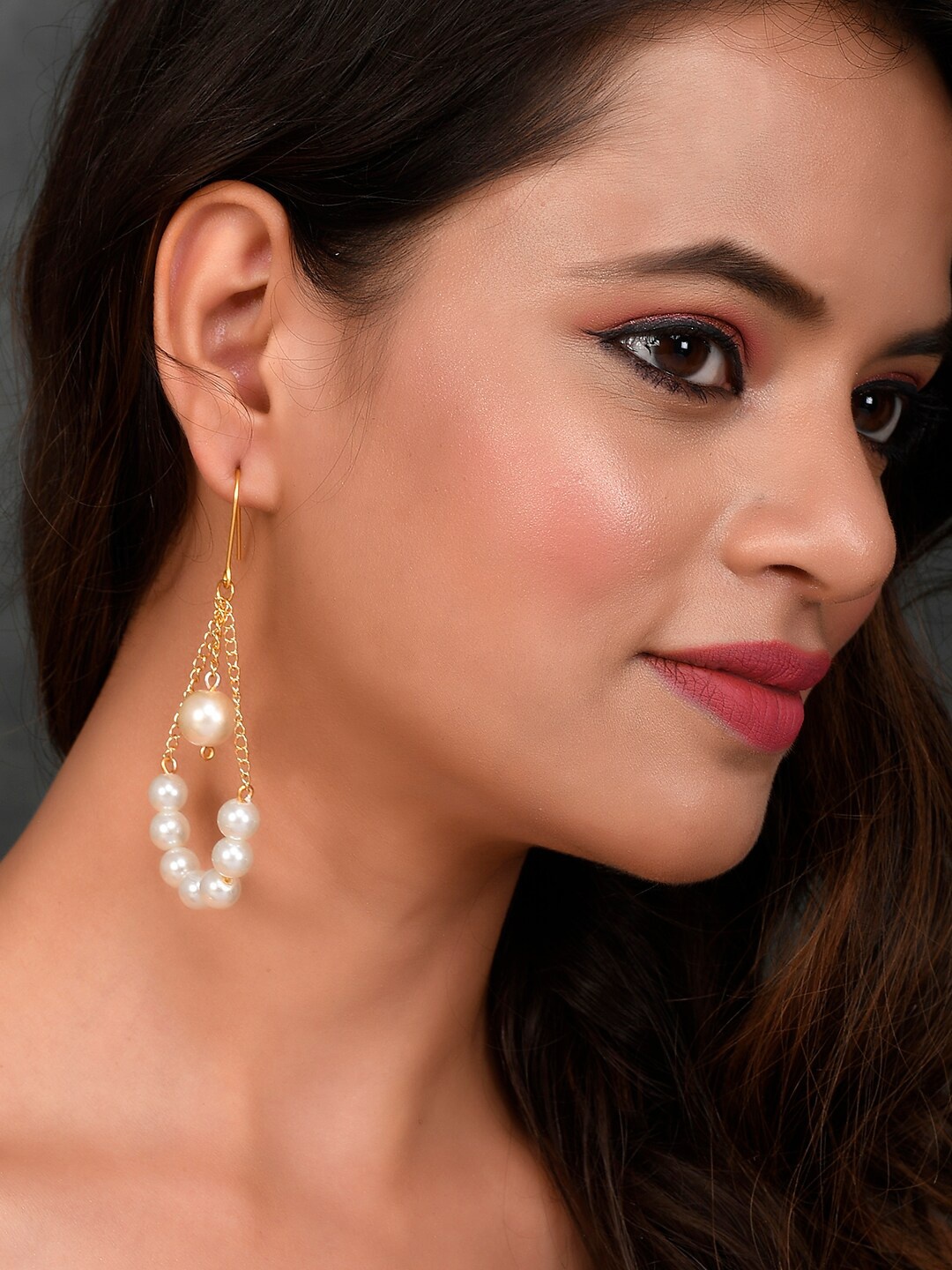 

Silvermerc Designs Gold-Toned Contemporary Drop Earrings