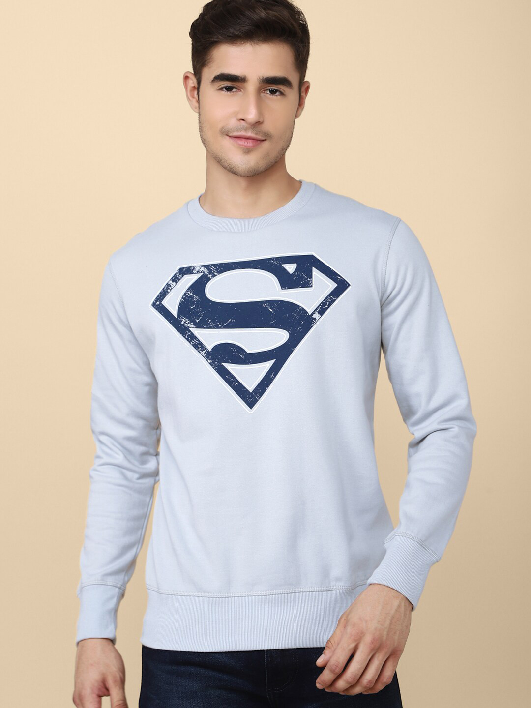 

Free Authority Men Grey Superman Printed Sweatshirt