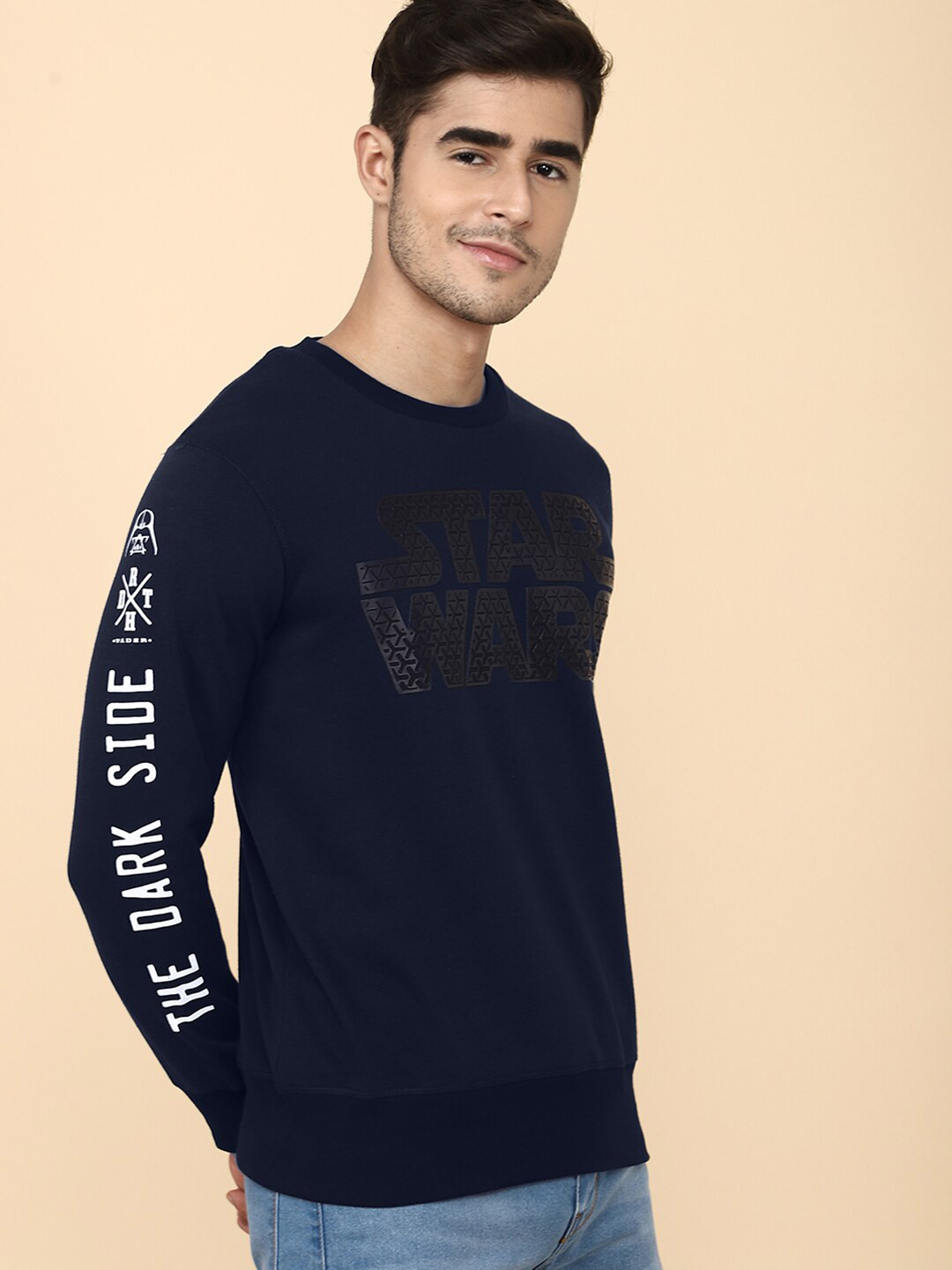 

Free Authority Men Navy Blue Star Wars Printed Sweatshirt