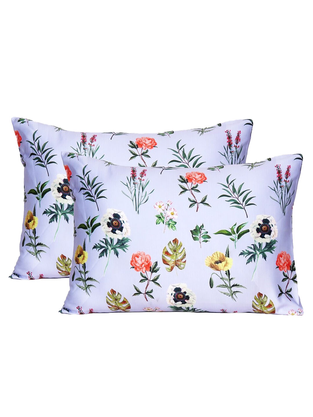 

OUSSUM Set Of 2 Printed Pillow Covers, Lavender