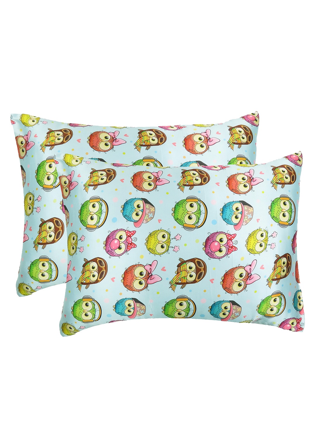 

OUSSUM Green & Red Pack Of 2 Printed Pillow Covers