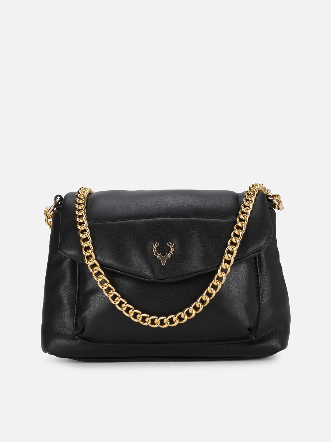 

Allen Solly Black PU Structured Sling Bag