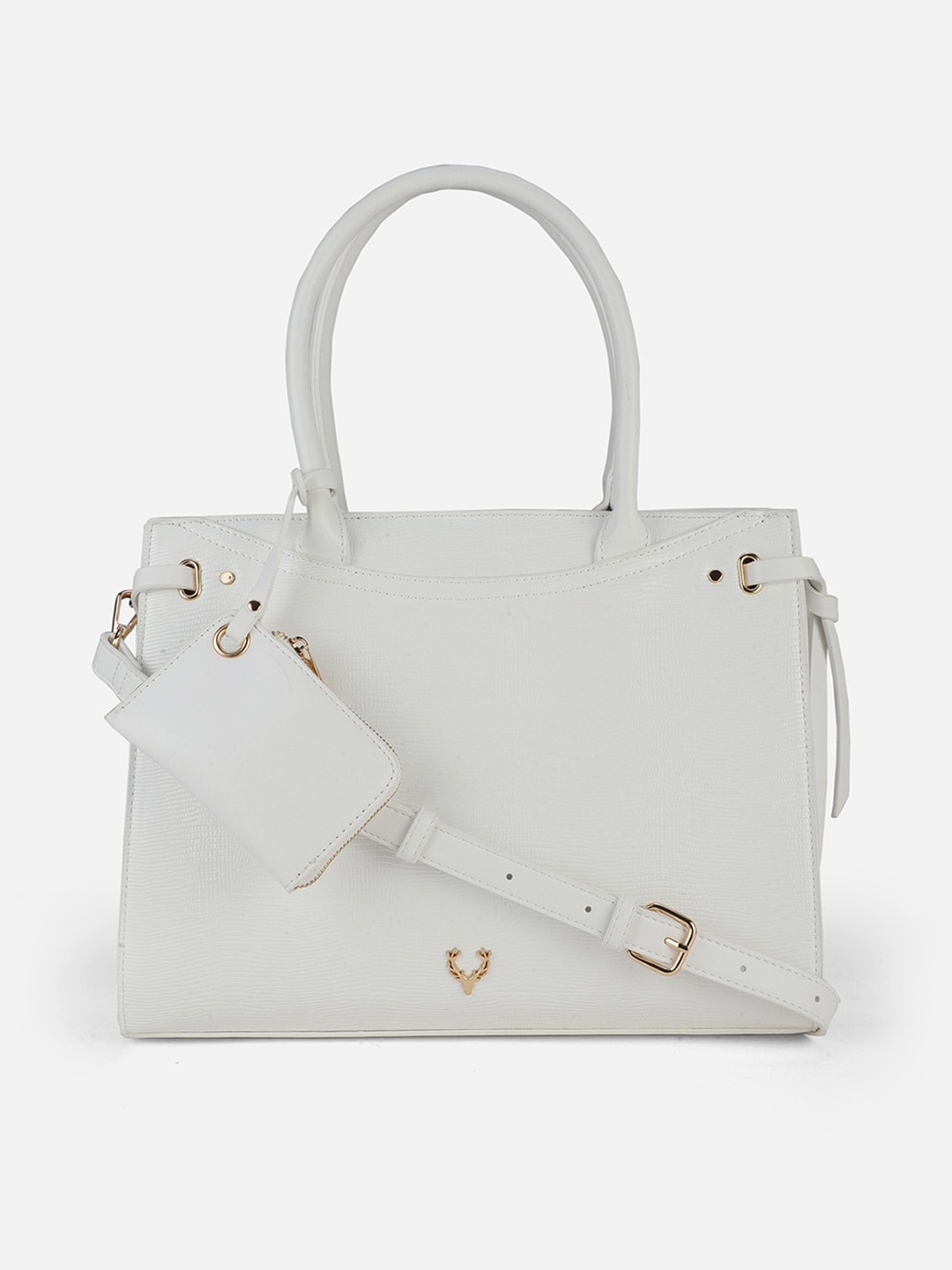 

Allen Solly White Structured Handheld Bag