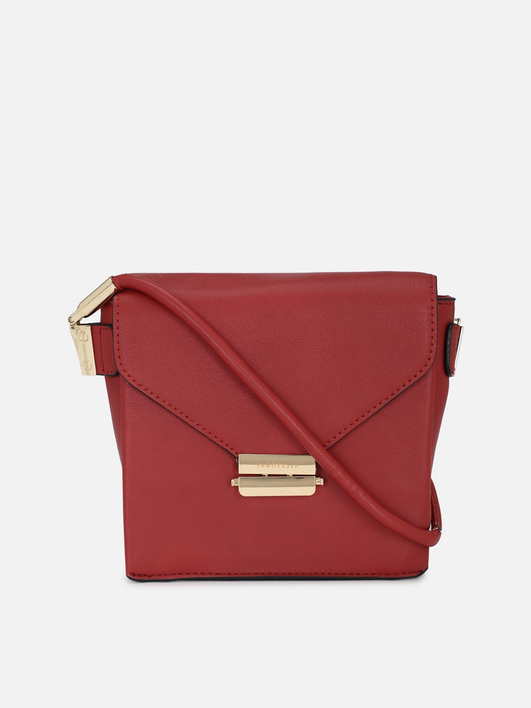 

Van Heusen Woman Maroon Solid PU Structured Sling Bag