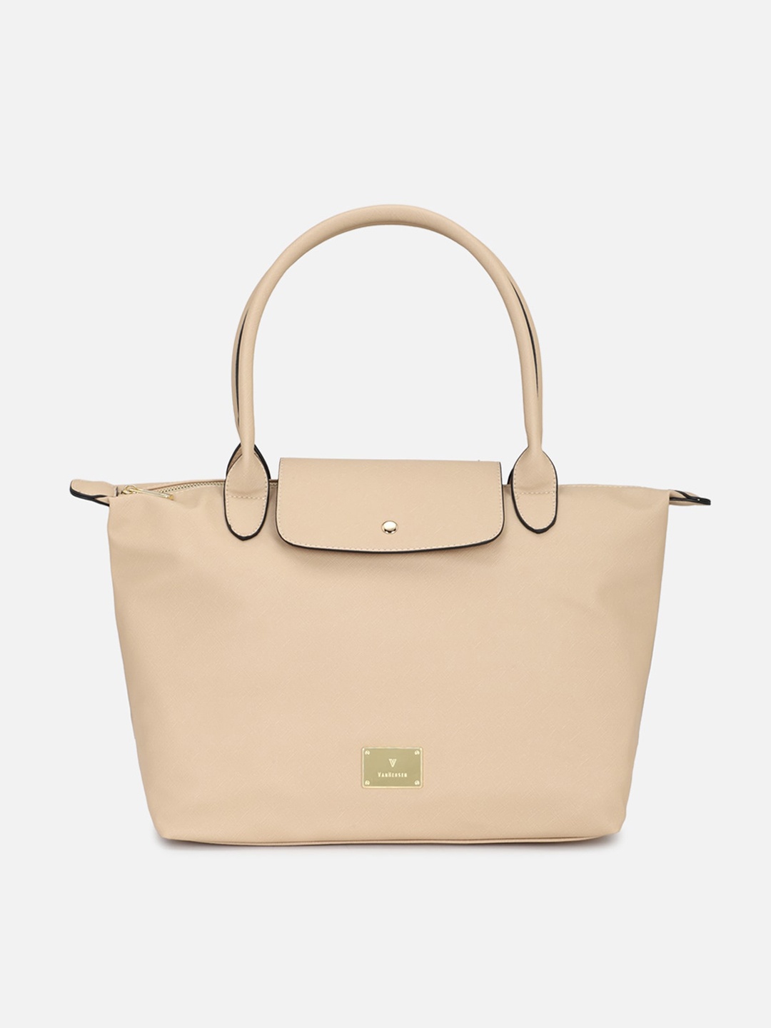 

Van Heusen Woman Cream-Coloured Oversized Structured Handheld Bag
