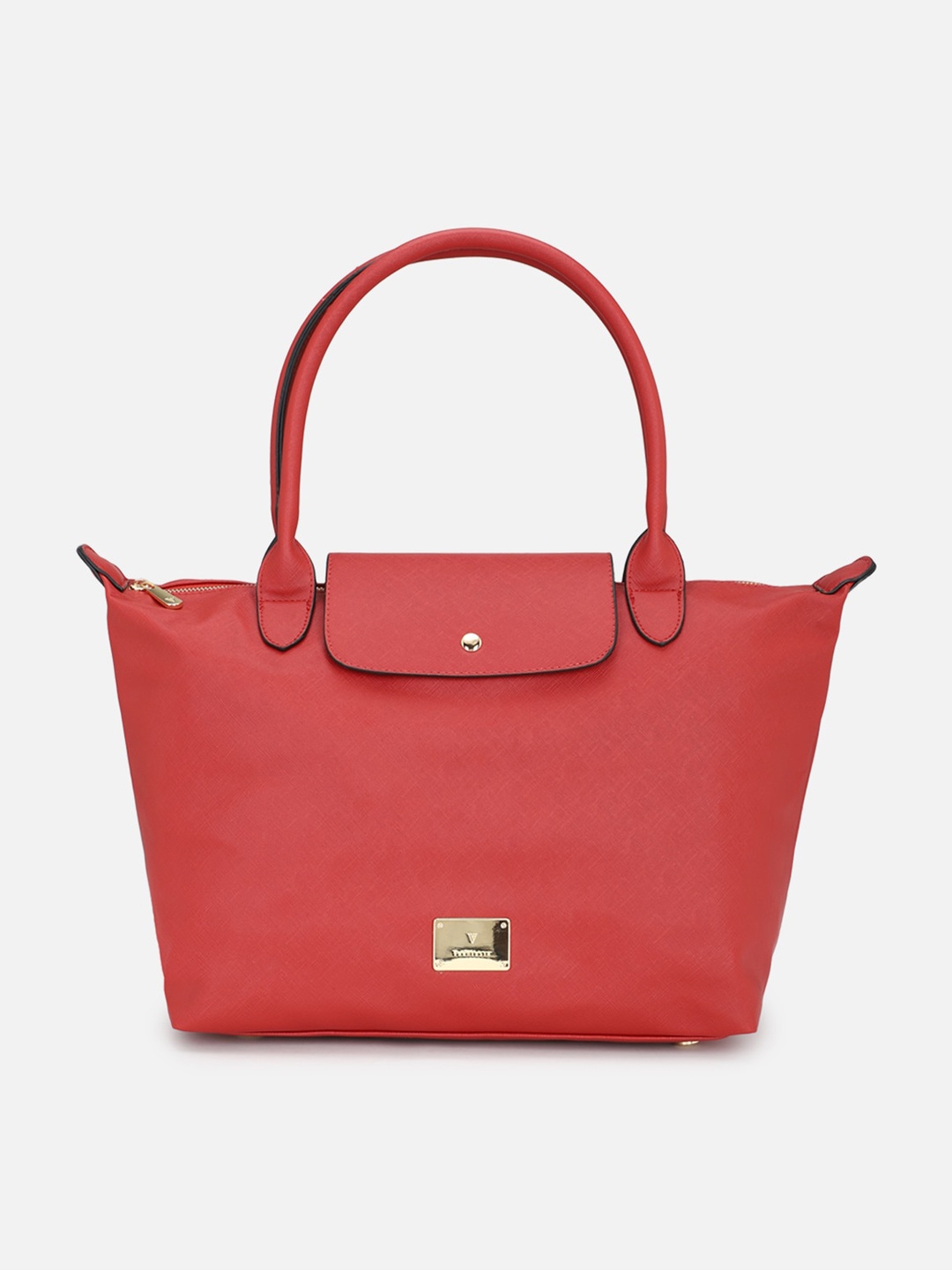 

Van Heusen Woman Red PU Oversized Structured Handheld Bag with Tasselled
