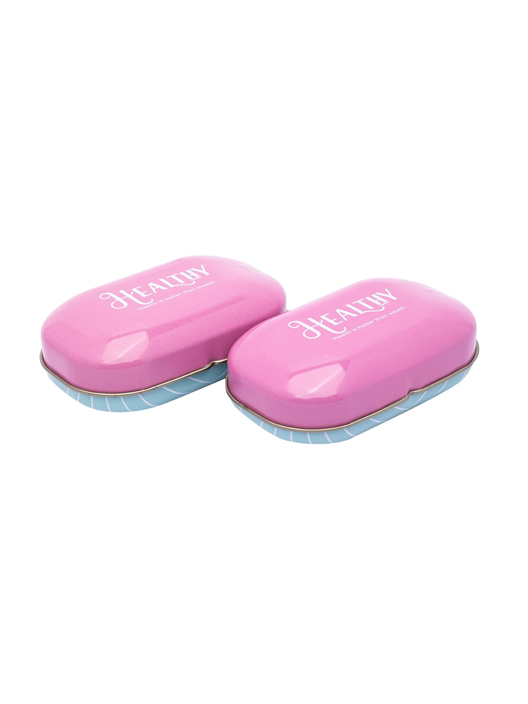

MARKET99 Pink Printed Stainless steel Pill Storage Box