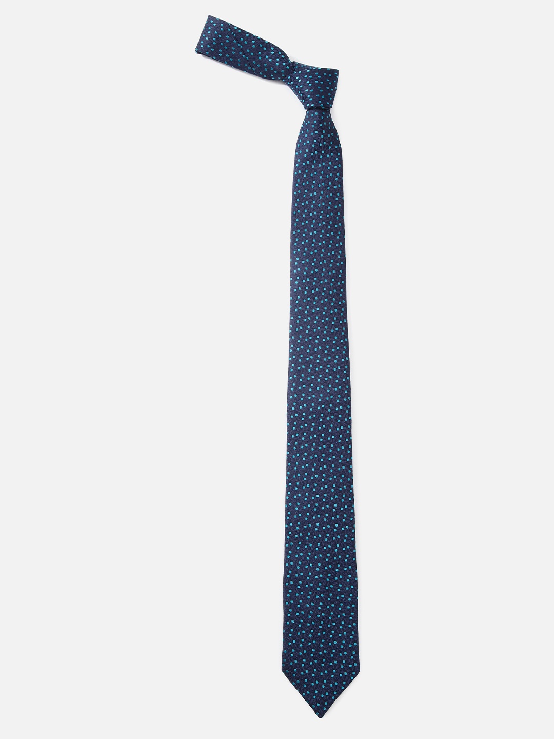 

Louis Philippe Men Navy Blue Printed Broad Tie