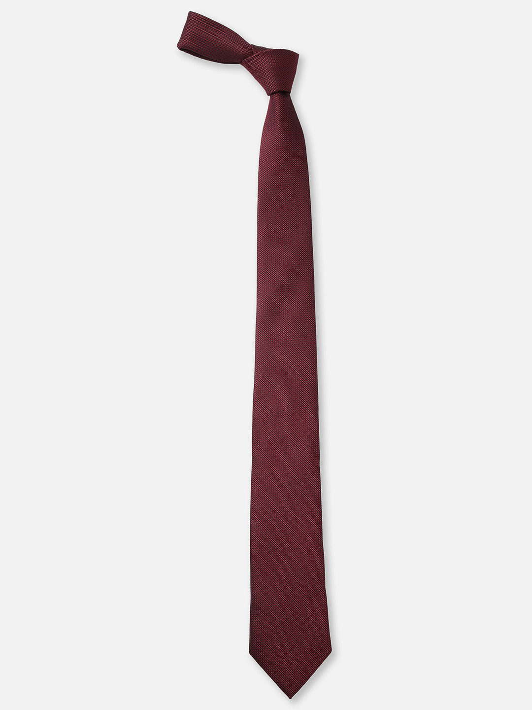 

Louis Philippe Men Maroon & Blue Woven Design Broad Tie