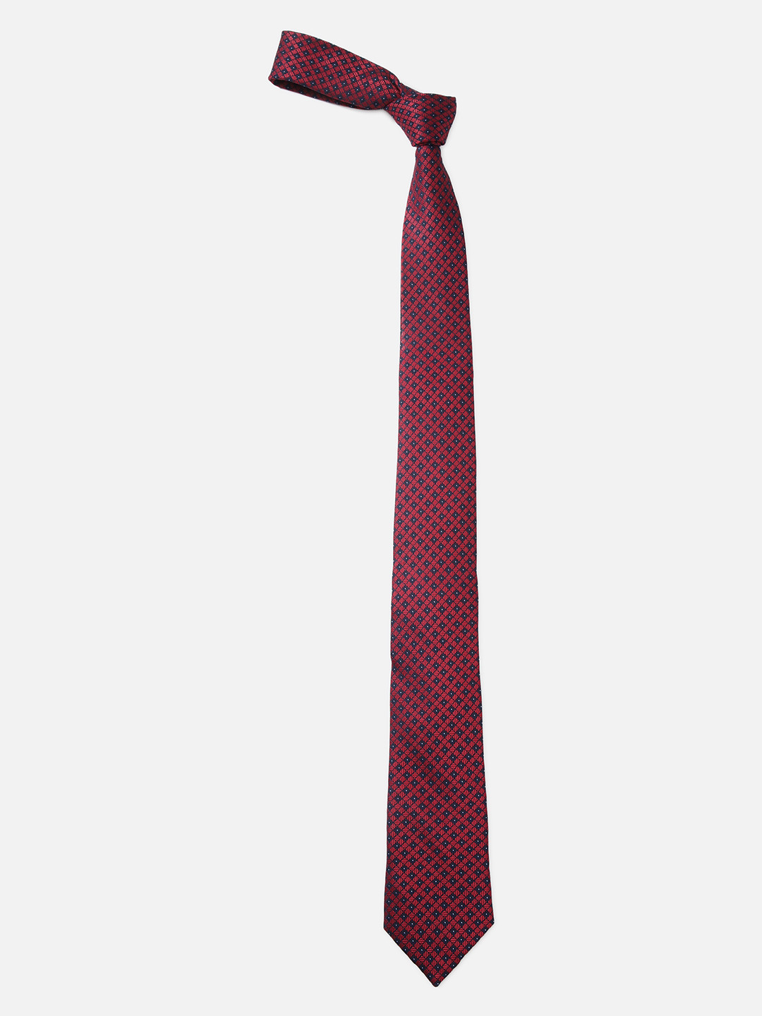 

Louis Philippe Men Maroon & Blue Printed Broad Tie