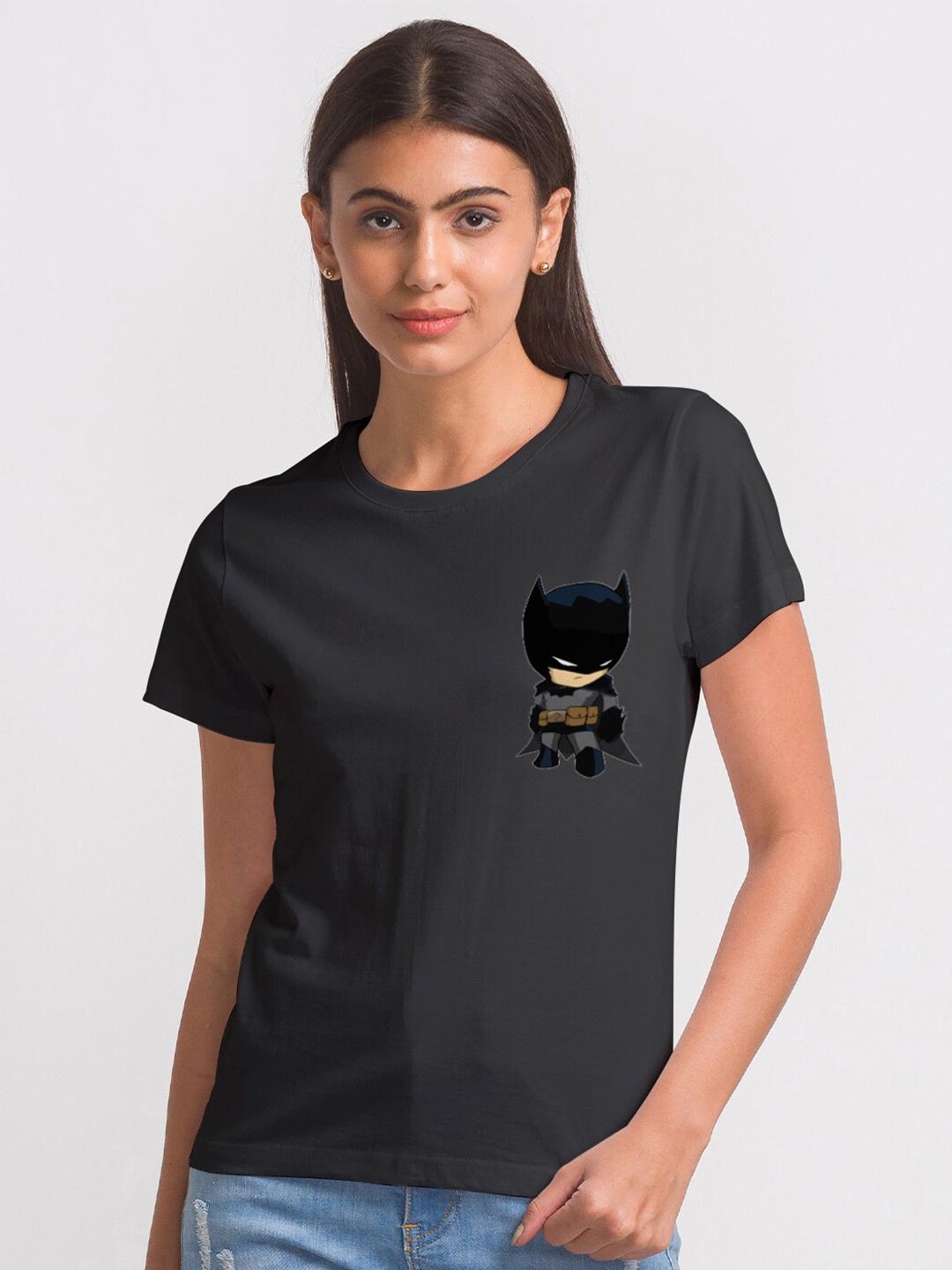 

FashionRack Women Black Antimicrobial Cotton T-shirt