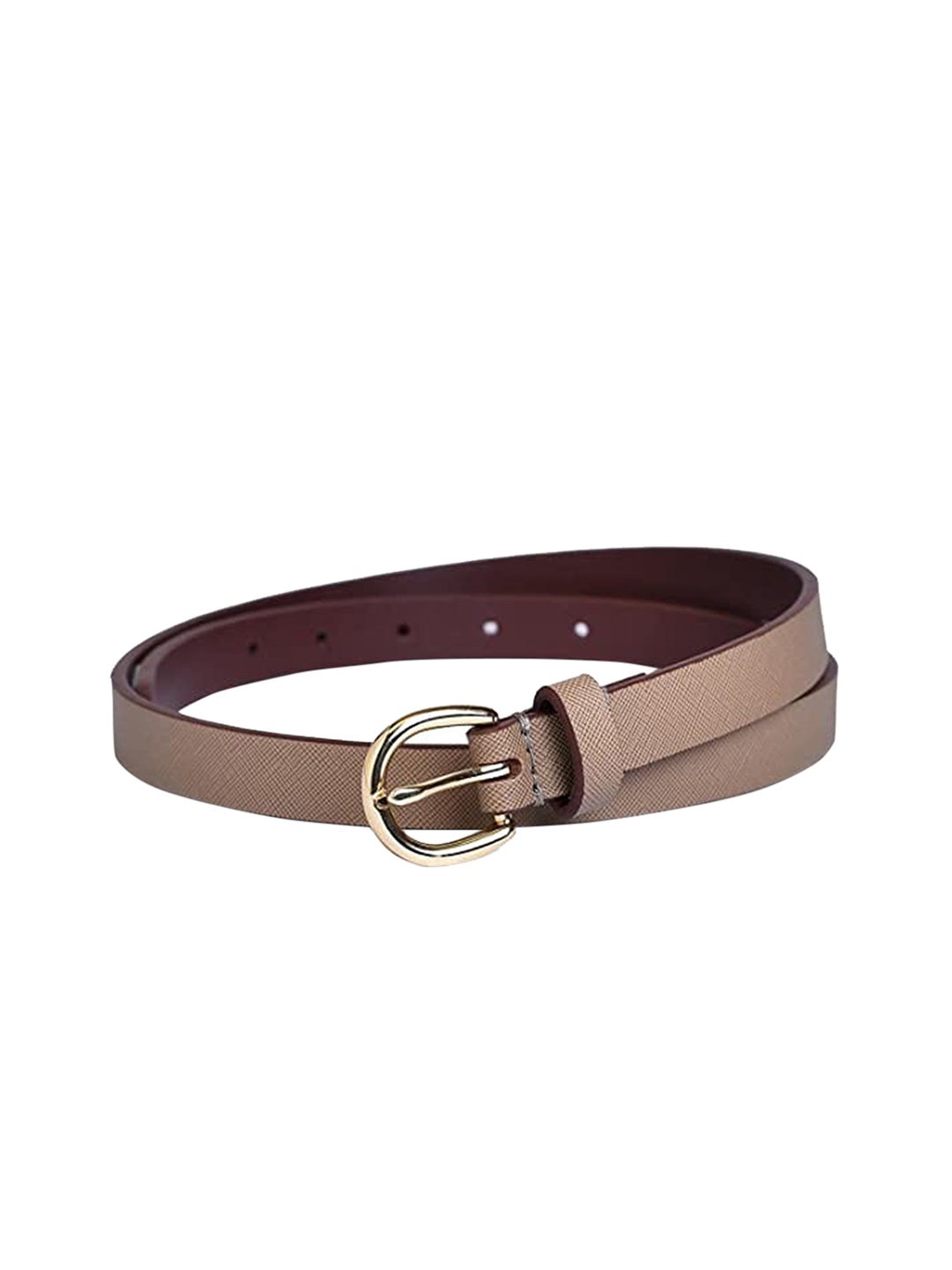 

Belwaba Women Tan Textured PU Belt