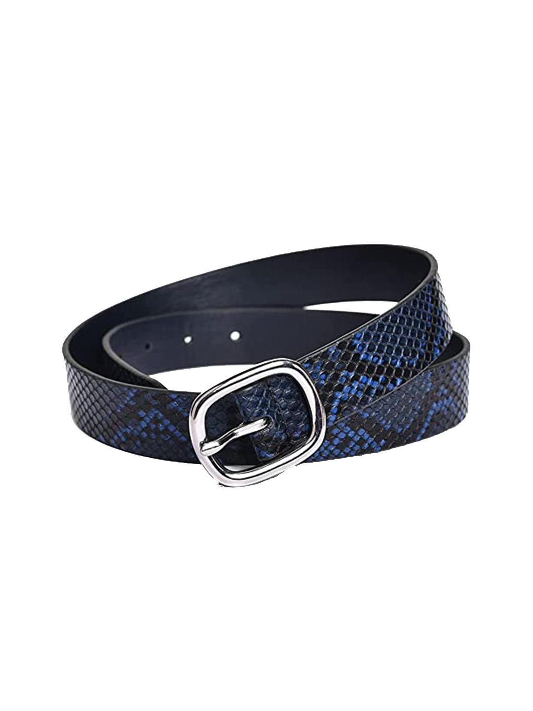 

Belwaba Women Navy Blue Printed Textured Belt