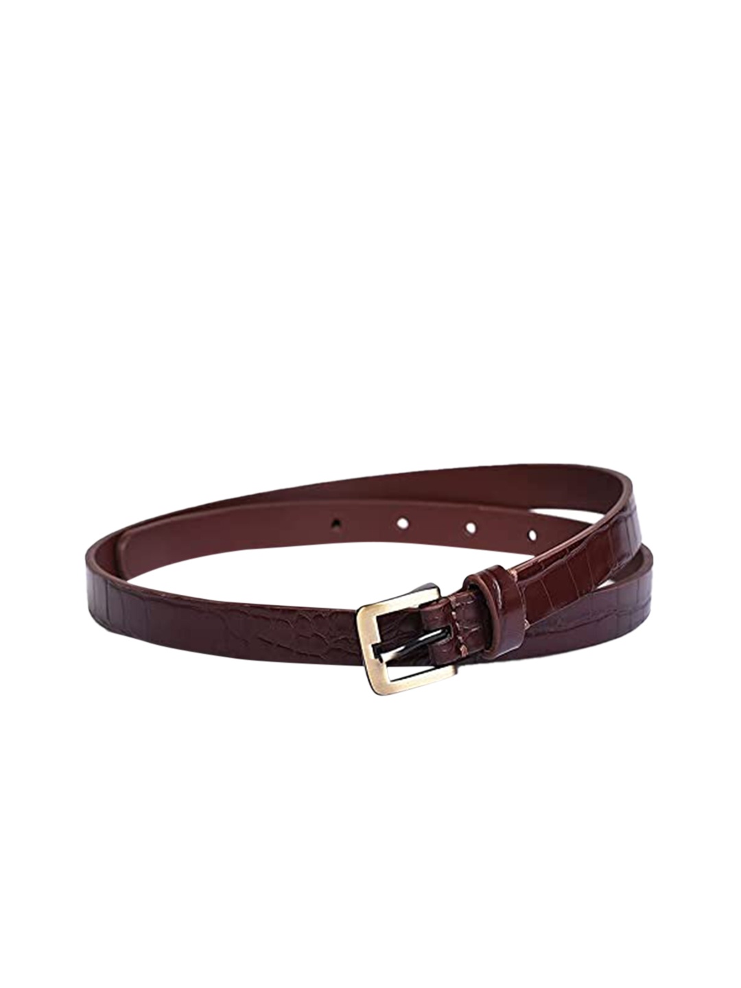 

Belwaba Women Brown Textured PU Belt