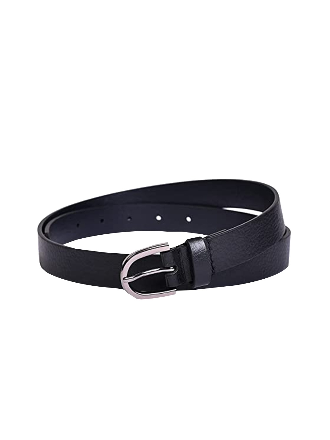 

Belwaba Women Black Textured PU Belt