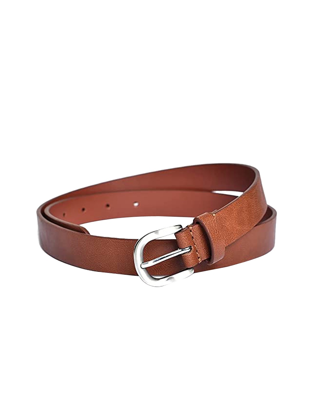 

Belwaba Women Brown Textured PU Belt