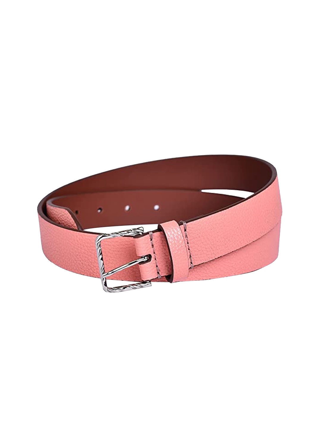 

Belwaba Women Pink Textured PU Belt