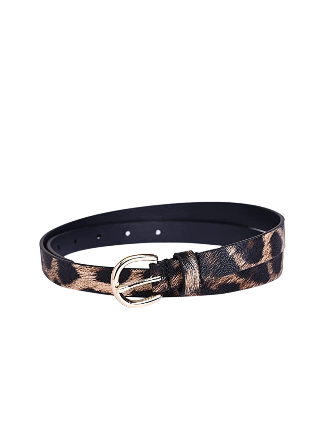 

Belwaba Women Black Animal Printed PU Belt