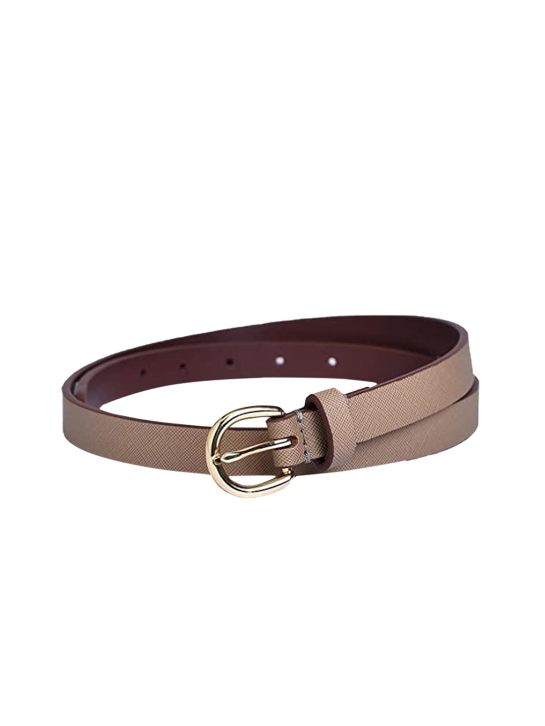 

Belwaba Women Tan Textured PU Casual Belt