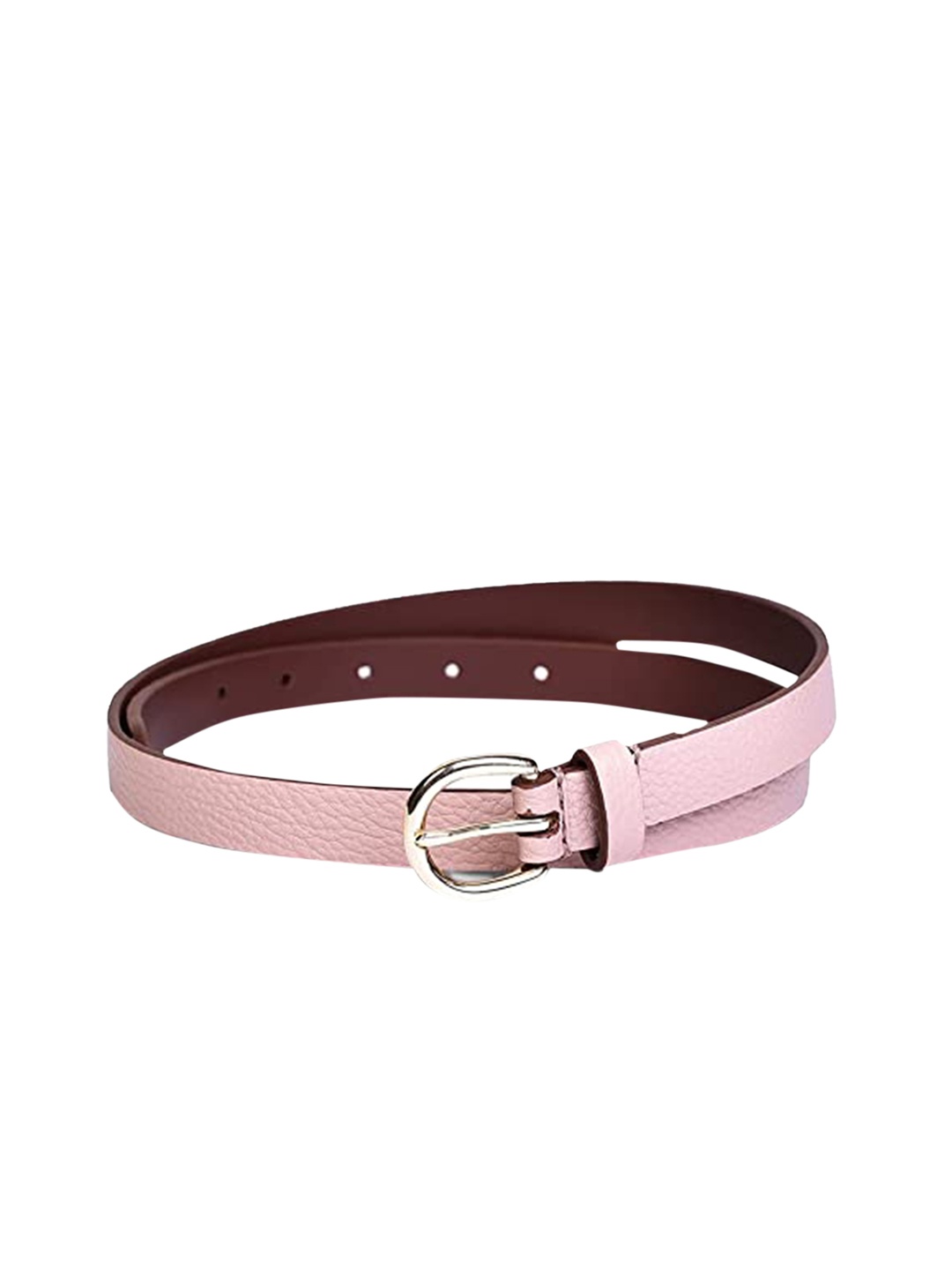 

Belwaba Women Pink Textured PU Belt