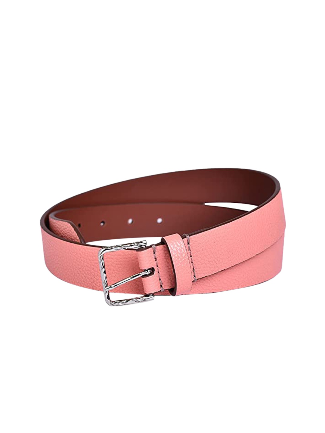 

Belwaba Women Pink Solid Textured Belt